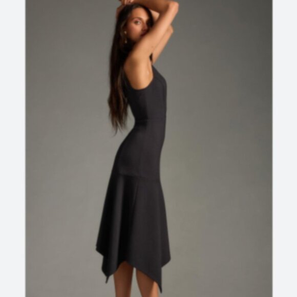 Brand New By Anthropologie Mock-Neck Lace-Inset Fit & Flare Dress - Picture 13 of 16